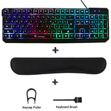 Motospeed K70 104 Keys LED Waterproof Backlit Gaming Keyboard Ergonomic Wired