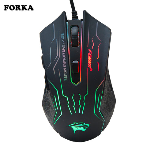 3200DPI Silence Click USB Wired Gaming Mouse Gamer 6Buttons Opitical Ergonomics