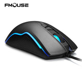 FMOUSE F500 Backlit Wired 4000DPI Gaming Mouse Optical Ergonomic Gaming Mice