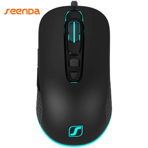 SeenDa Hot Wired Game mouse 7 Color Light 7 Button 4000 DPI USB Wired LED Optical