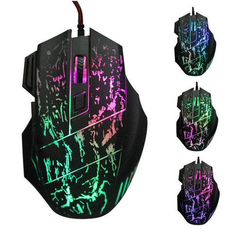 USB Wired 3200DPI 7 Buttons 7 Colors LED Optical Mouse Professional Gamer Mouse Computer Mouse Gaming Mouse For PC Computer