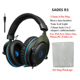 SADES R3 PS4 Gaming Headset Bass Surround Stereo Casque Over Ear PC