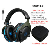 SADES R3 PS4 Gaming Headset Bass Surround Stereo Casque Over Ear PC