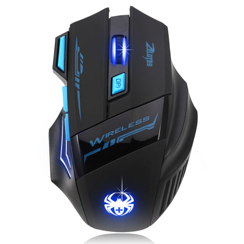 ZELOTES 2018 New Adjustable 2400 DPI Optical Wireless Mouse Gamer Mice computer mouse Gaming Mouse For Laptop PC Drop shipping