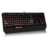 Rii K66 Anti-ghosting Backlight Mechanical Gaming Keyboard with 108 Keys Red Backlight Wired USB Plug and Play