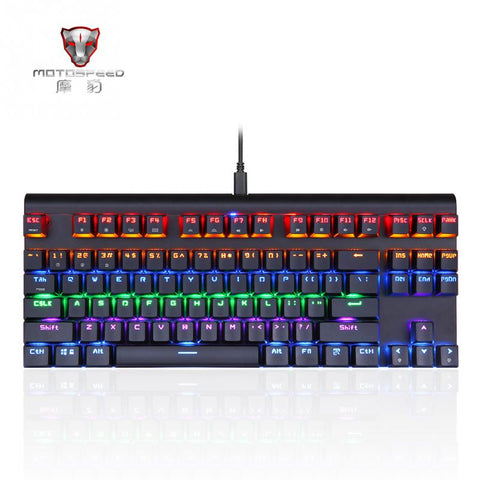 MOTOSPEED K83 Mechanical Keyboard 87 Keys Anti-ghosting Luminous Blue Black
