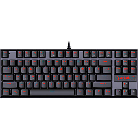 Redragon K552 KUMARA TKL Gaming Keyboard Red LED Backlit Blue Switches 87 Keys