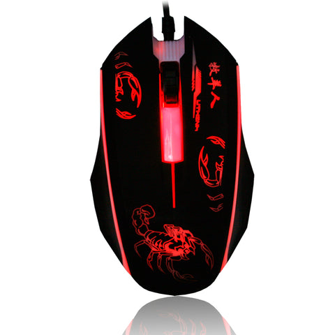 USB Wired Mouse 2400DPI 3 Buttons Optical  Gaming  Mouse 7 Colors LED Luminous for PC Laptop Computer